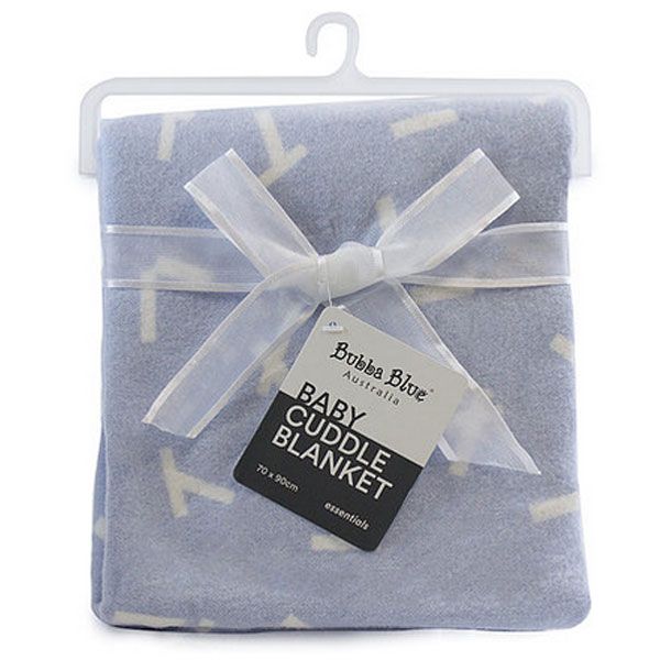 Bubba Blue Cuddle Blanket Blue With Whit