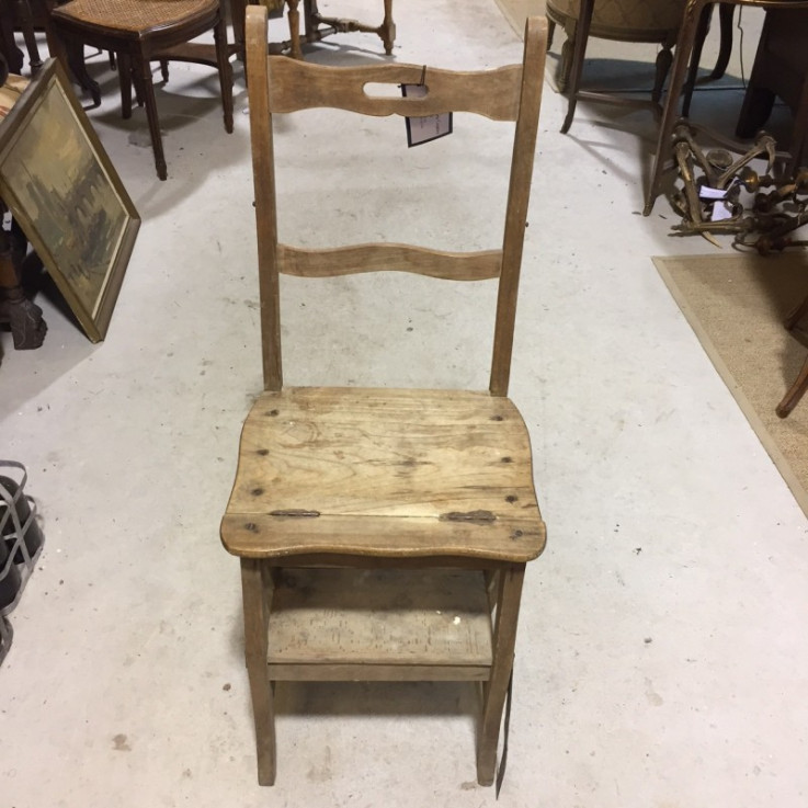 C1900 FRENCH KITCHEN STEP CHAIR