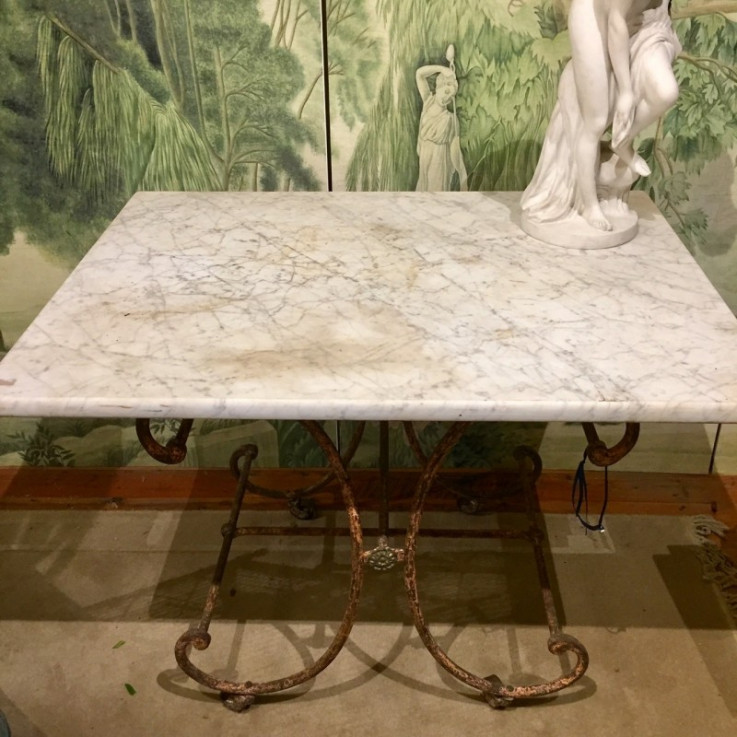 18TH CENTURY FRENCH BUTCHER TABLE WITH M