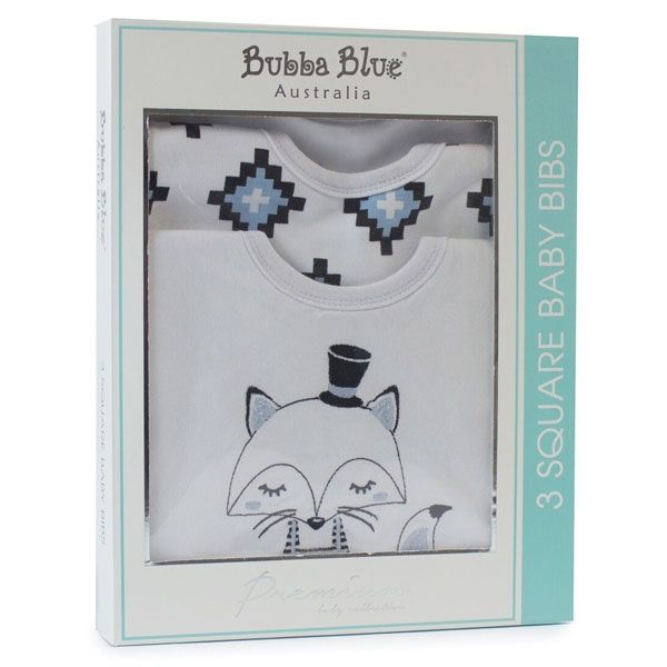 Bubba Blue Mr Fox Bib Gift Box 3pk