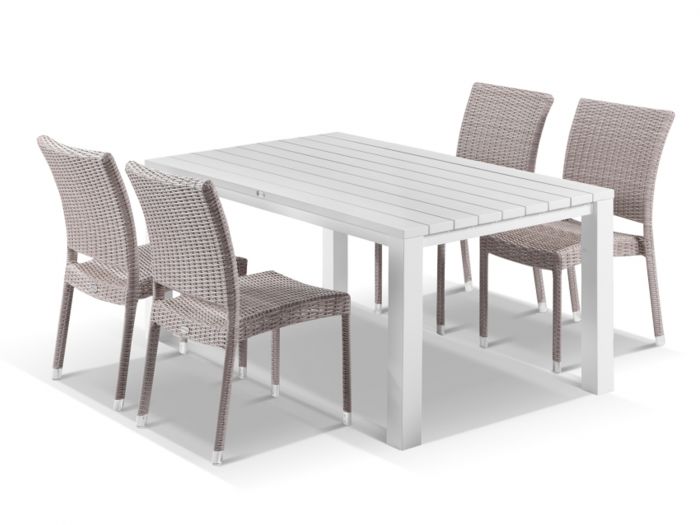 Adele Table With Lucerne Chairs - 5pc Ou