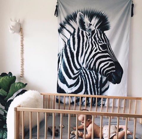 Printed Zebra Wall Hanging