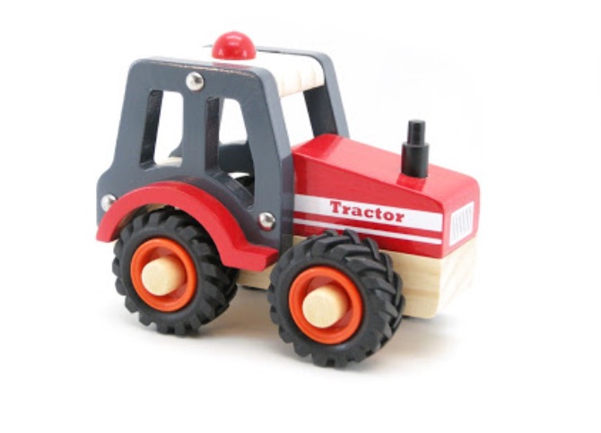 Wooden Red Tractor