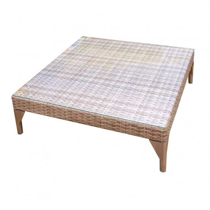 UV ESTELLE SQ COFFEE TABLE WITH GLASS