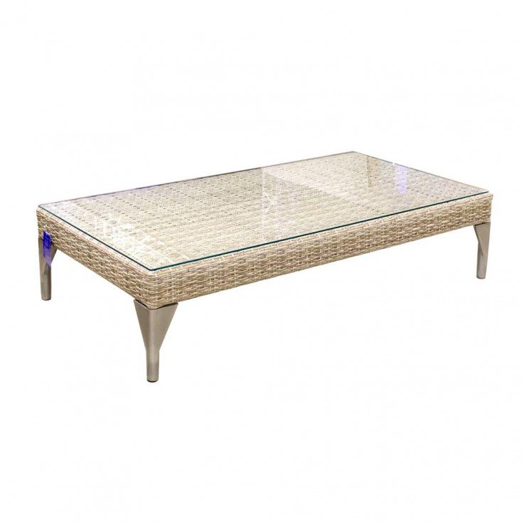 UV ESTELLE RECT COFFEE TABLE WITH GLASS