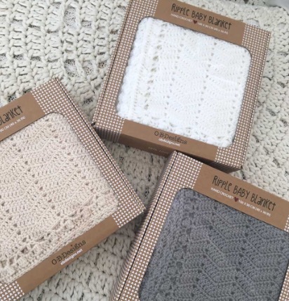 Ripple Baby Blanket - Hand Crochet