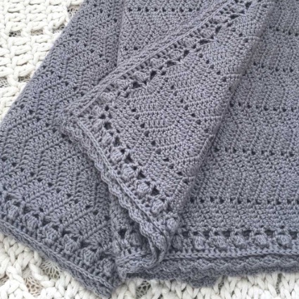 Ripple Baby Blanket - Hand Crochet