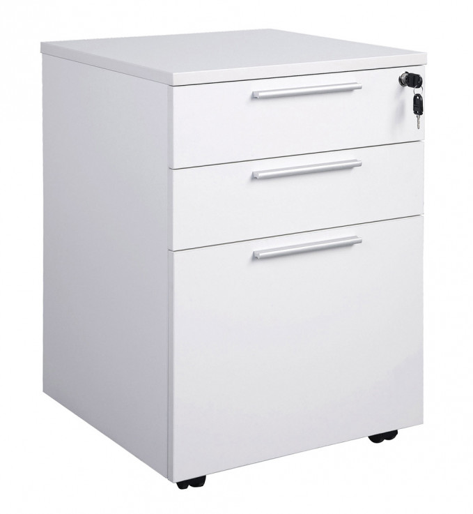 Axis White Mobile 2 Drawer and File Pede