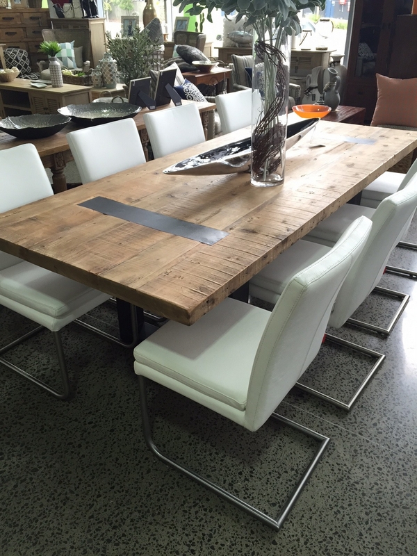 Industrial Recycled Solid Pine Table