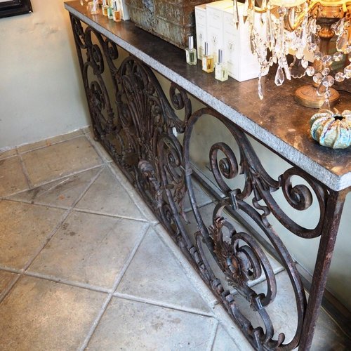 French Cast Iron Console
