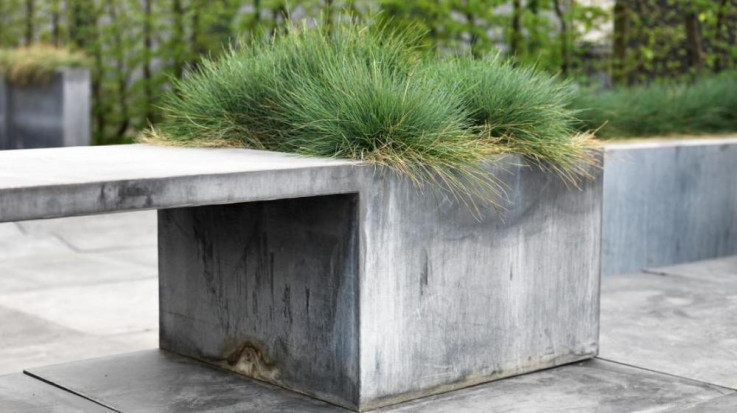Zinc Planters with Bench Seat 'In-Out' b