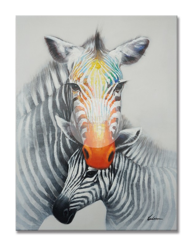 Zebra Embrace Oil Canvas 120cm x 90cm