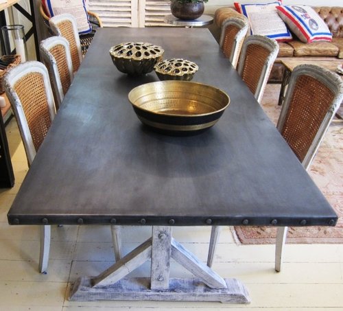 French Zinc Farmhouse Table