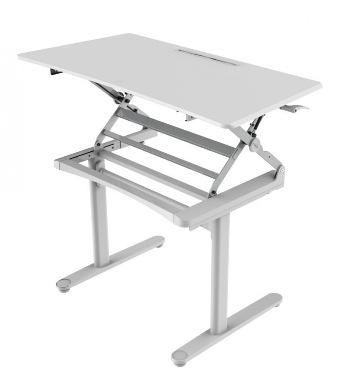 Rapid Surge White Height Adjustable Desk