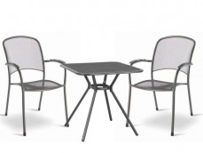Tavio 70cm Table With Carlo Chairs - 3pc