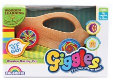 Kid's Toy Car Giggles Wooden Racing Car
