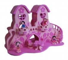 Dollhouse Dolls House Pink Doll Miniatur