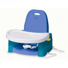 Booster Seat with Swing Tray Blue + Whit