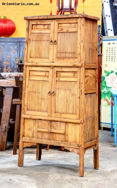 Vintage Country Style Bamboo Wardrobe