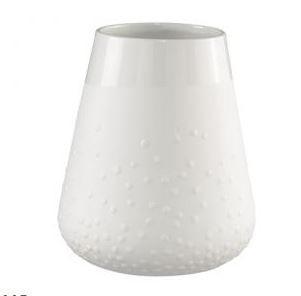 VASE WHITE PORCELAIN POETRY WITH DOTS