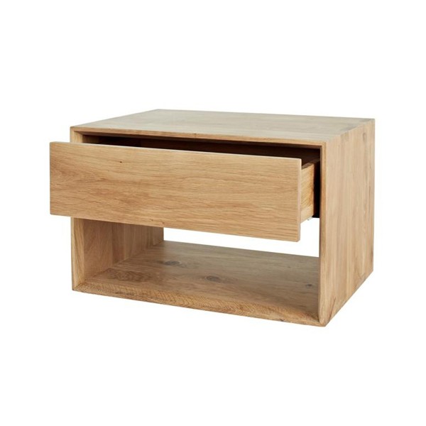 Oak Nordic nightstand 1 drawer