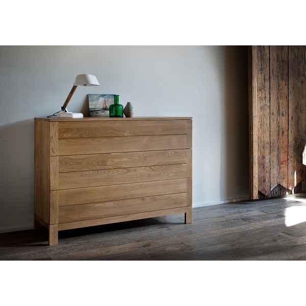 Oak Azur chest of 3 drawers