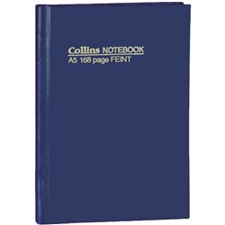 COLLINS NOTEBOOKS HARD COVER A5 Feint 16