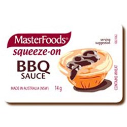 MASTERFOODS BBQ SAUCE 14gm BBQ Sauce Por