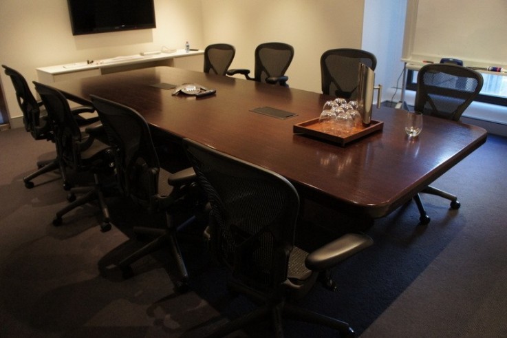 10 Seater Timber Boardroom Table with Do