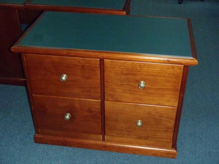 Colonial Style 4 Drawer Low Filing Cabin