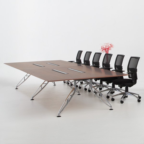 14 Seater Boardroom Table with Trapeze L