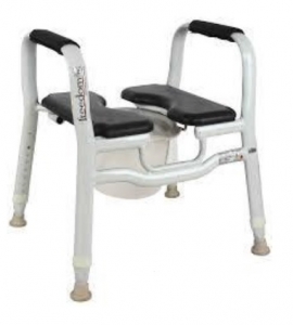 SPLIT SEAT CHAIR OVER TOILET AID/SHOWER 