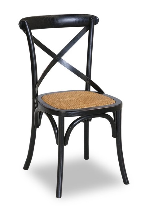 CROSSBACK DINING CHAIR – ANTIQUE BLACK