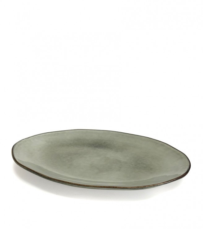 S&P nomad oval platter in grey 41x28cm