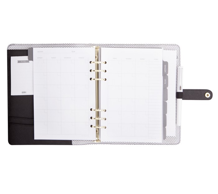 TEXTURED LEATHER PERSONAL PLANNER LARGE