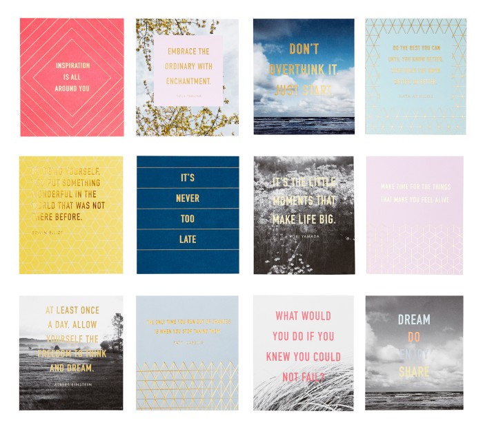  QUOTE CARD SET OF 12: INSPIRATION