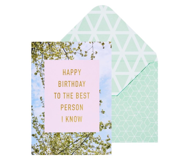  A6 GREETING CARD BIRTHDAY BEST PERSON