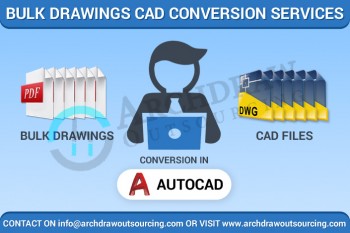 High accurate Bulk Drawing CAD Conversion Services in Australia