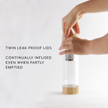 Mycha Tea Infuser Bottle Glass Twin Tumbler 