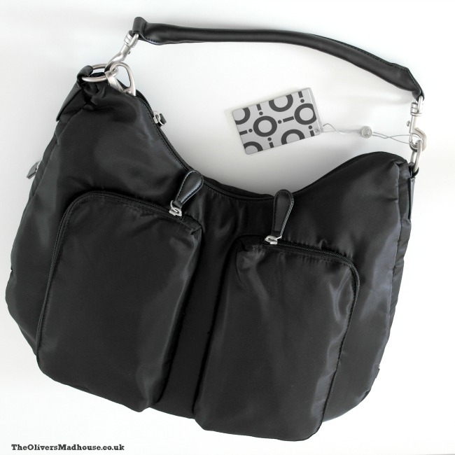   Black Nylon Slouch Hobo Nappy Bag