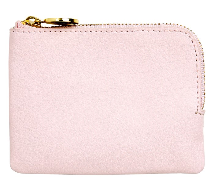  LEATHER COIN PURSE: PINK