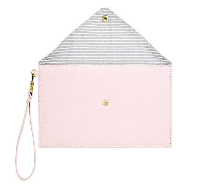  LEATHER CLUTCH: PINK 