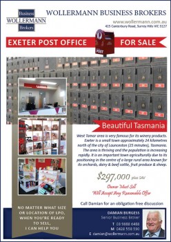 Post Office Business for Sale in Tasmania