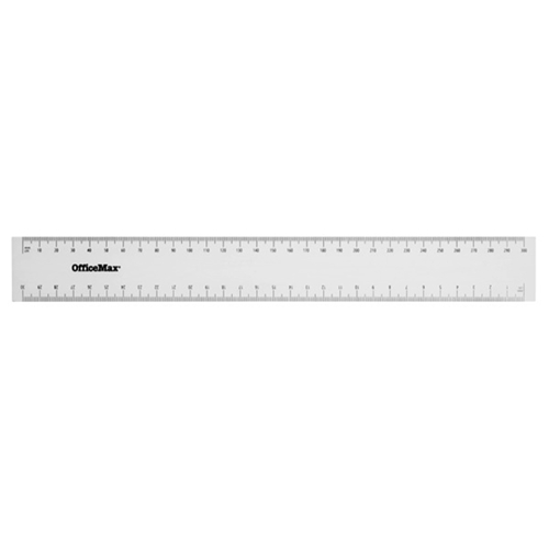 OfficeMax Plastic Ruler 30cm Clear