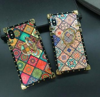 Phone cases with jeweled ring holder