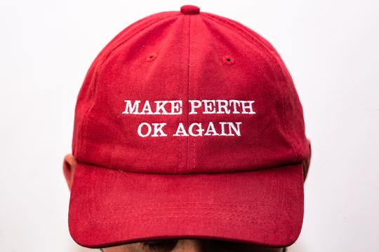 MAKE PERTH OK AGAIN DAD HAT (Cherry)