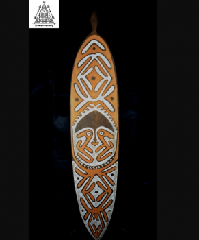 Stunning fine gope board, Papuan gulf 