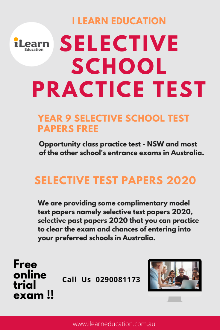 Year 9 Selective School Test Papers Free, Selective Test Papers 2020