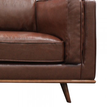1 Seater Stylish Leatherette Brown York 