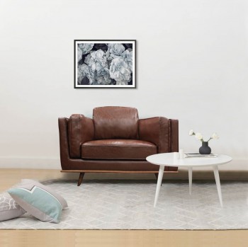 1 Seater Stylish Leatherette Brown York 
